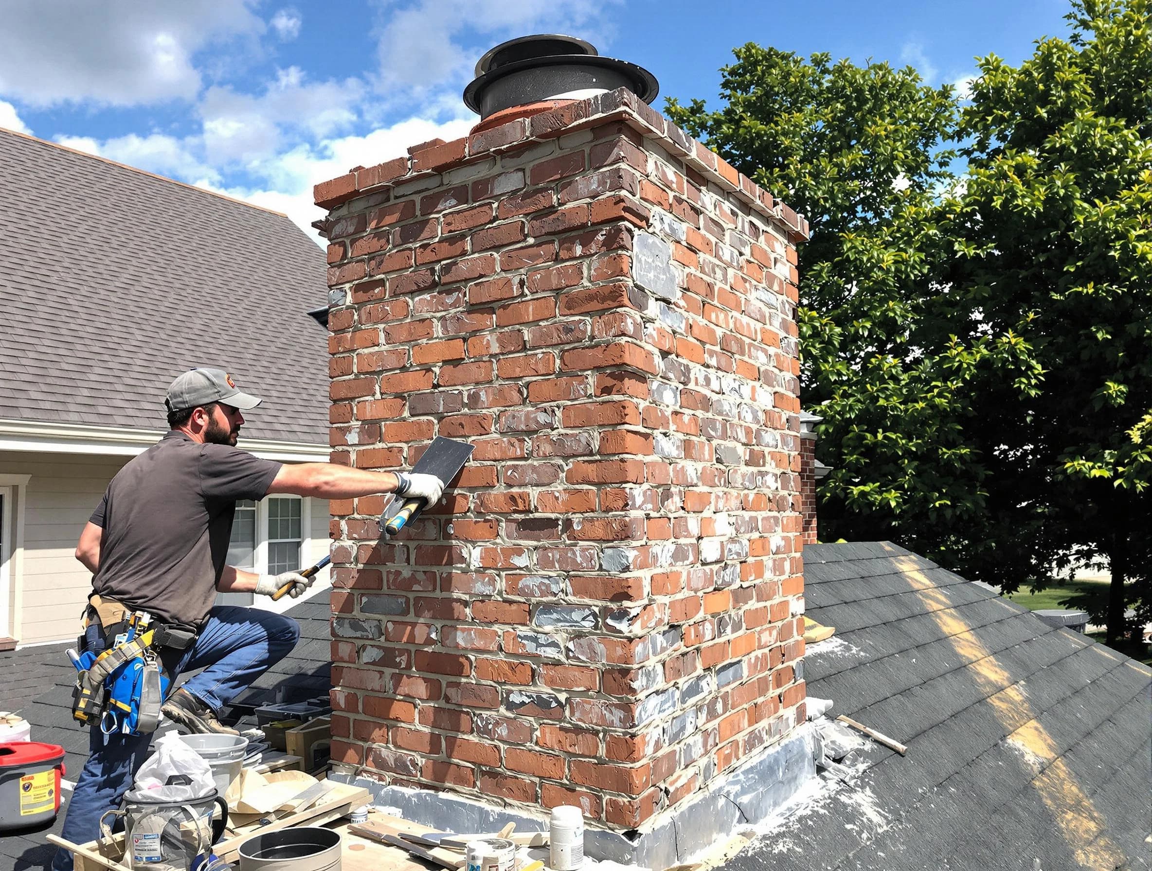 Completed chimney rebuild by Mountain Green Chimney Sweep in Mountain Green, UT