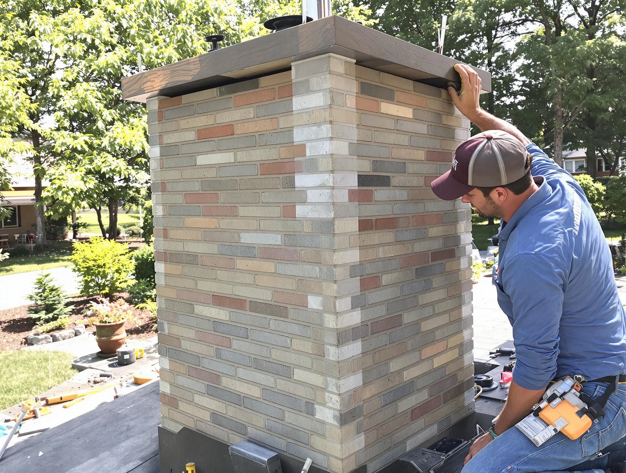 Mountain Green Chimney Sweep completing a modern chimney remodel in Mountain Green, UT
