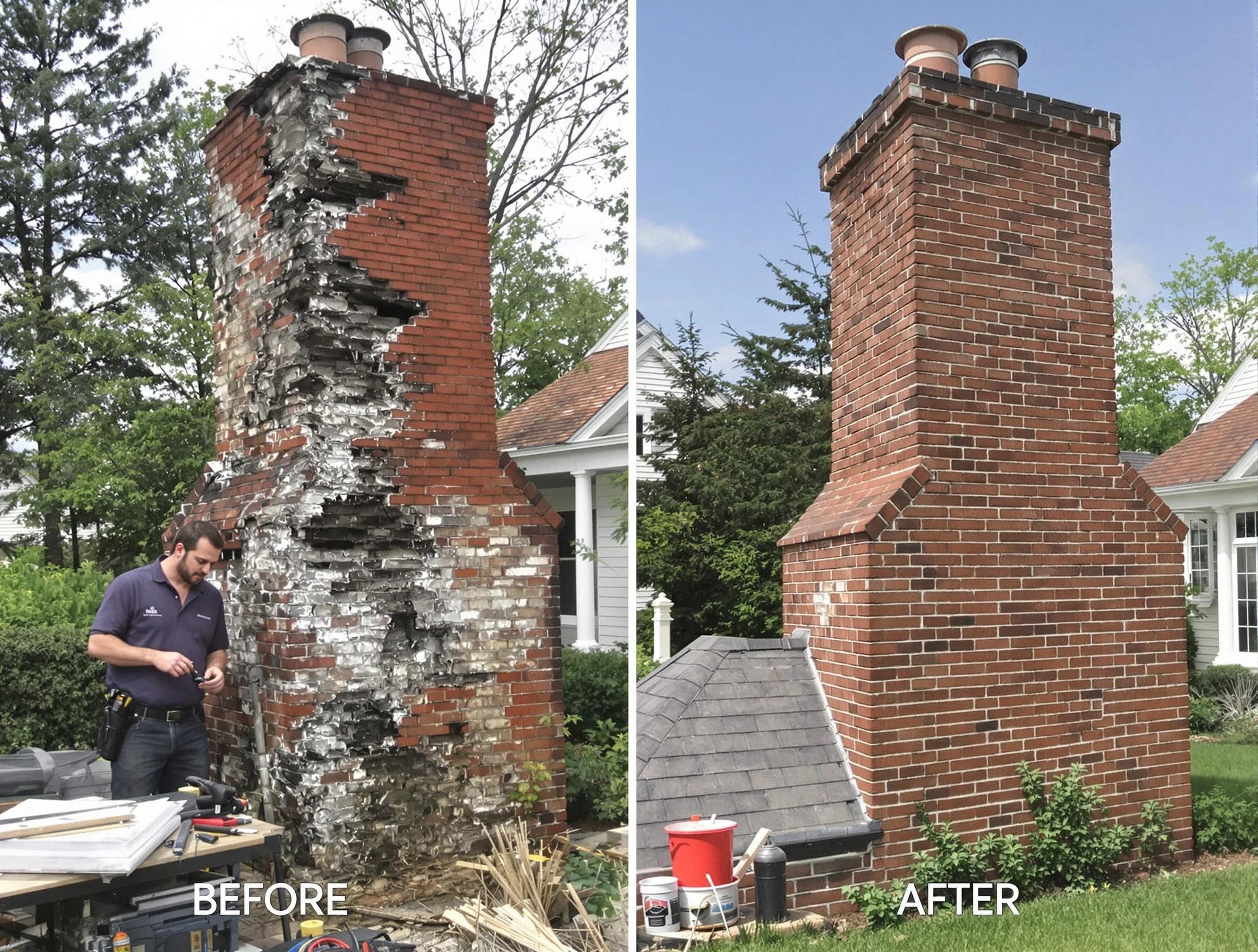 Mountain Green Chimney Sweep performing a full chimney restoration in Mountain Green, UT