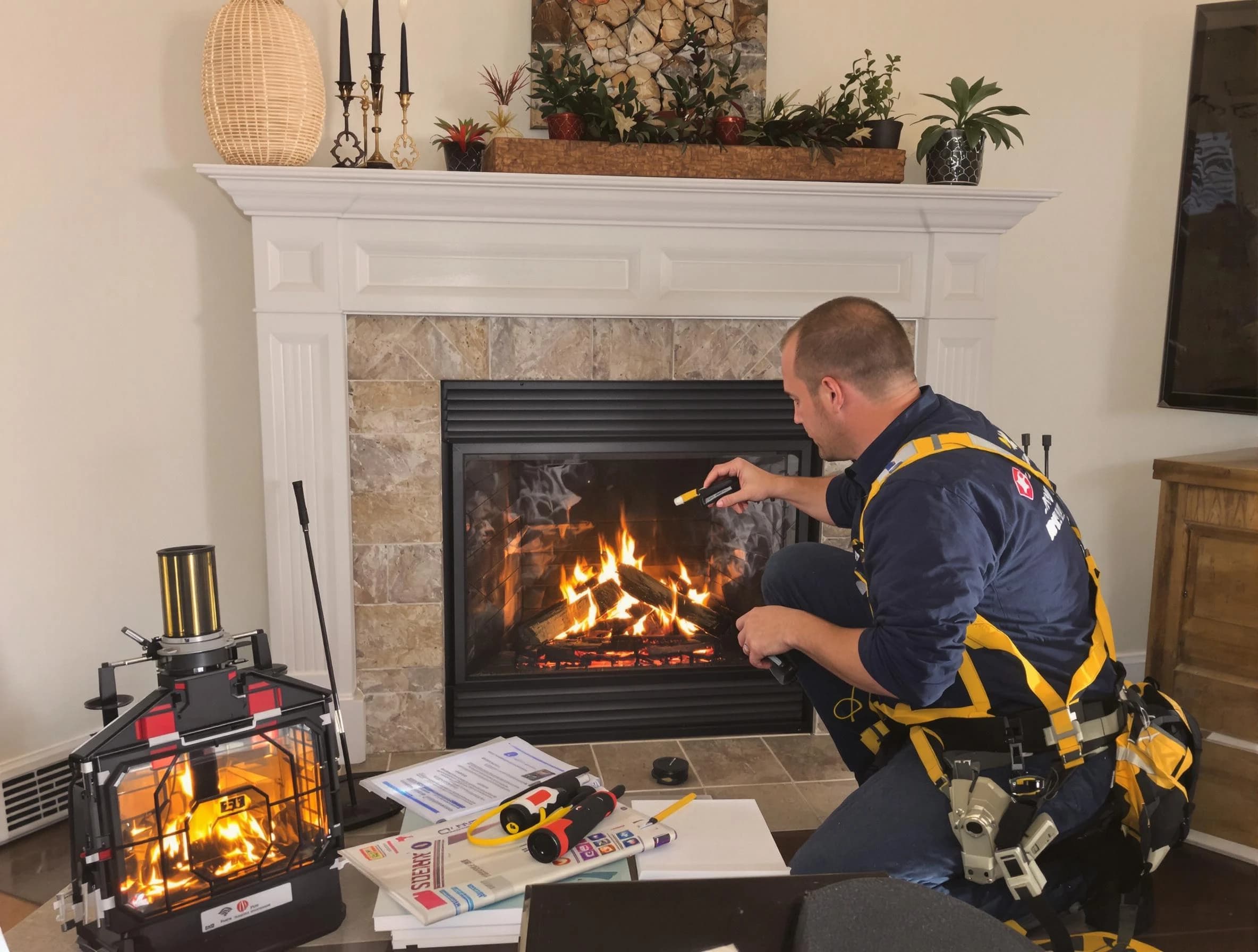 Safety-focused fireplace inspection by Mountain Green Chimney Sweep in Mountain Green, UT