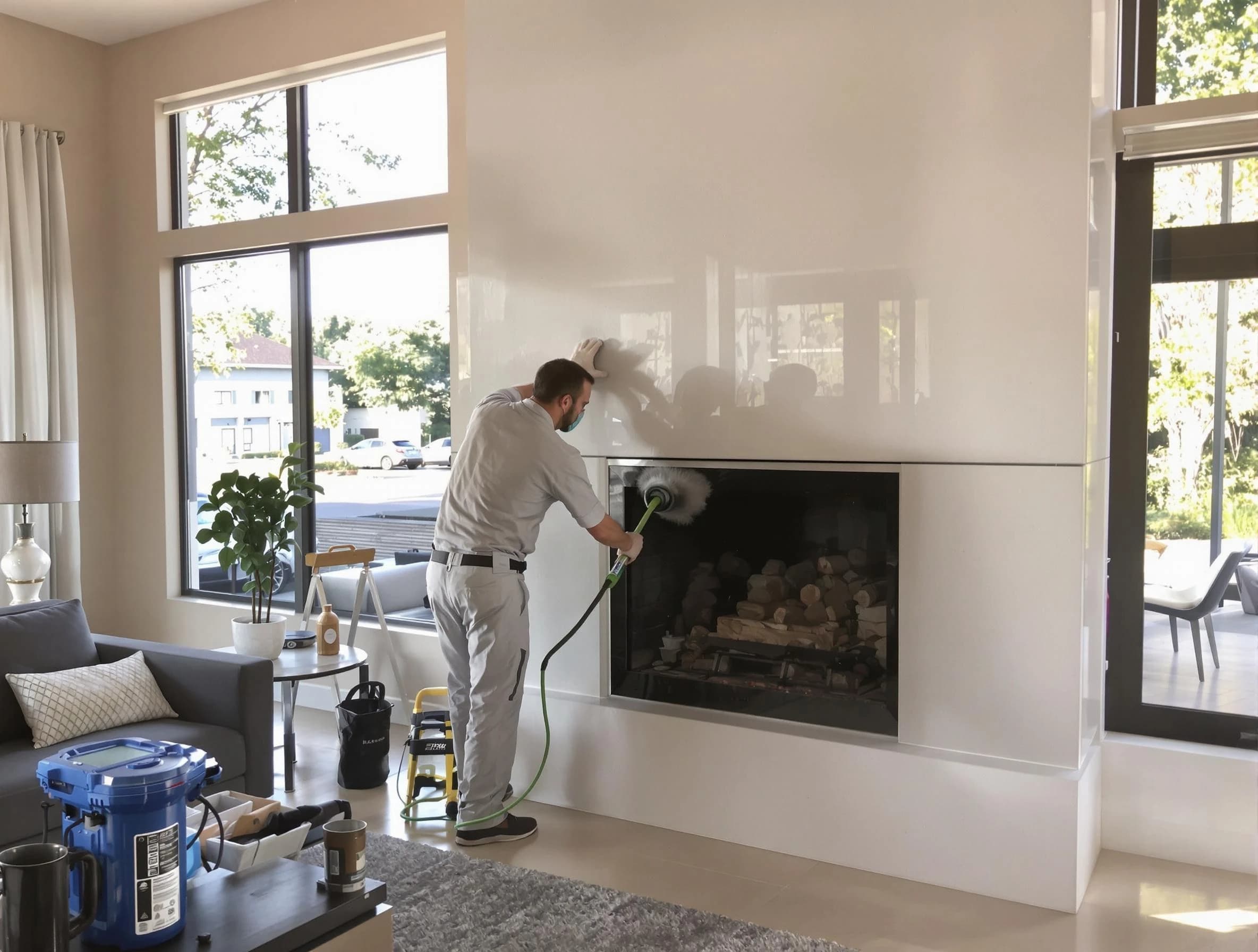 Mountain Green Chimney Sweep performing thorough soot removal in Mountain Green, UT