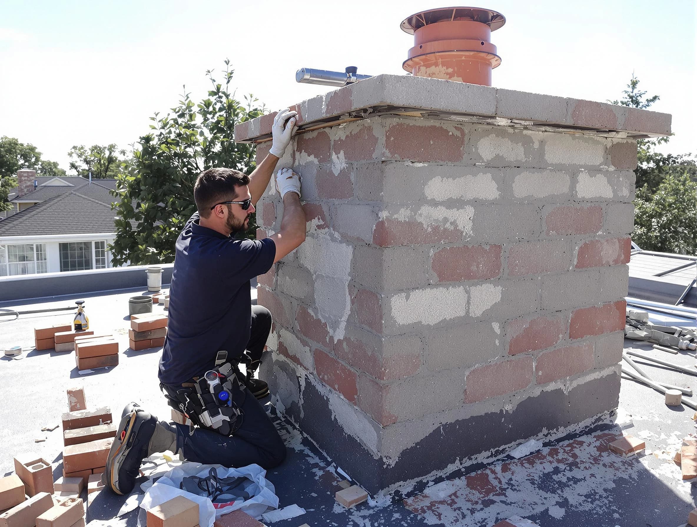 Advanced chimney repair process by Mountain Green Chimney Sweep in Mountain Green, UT