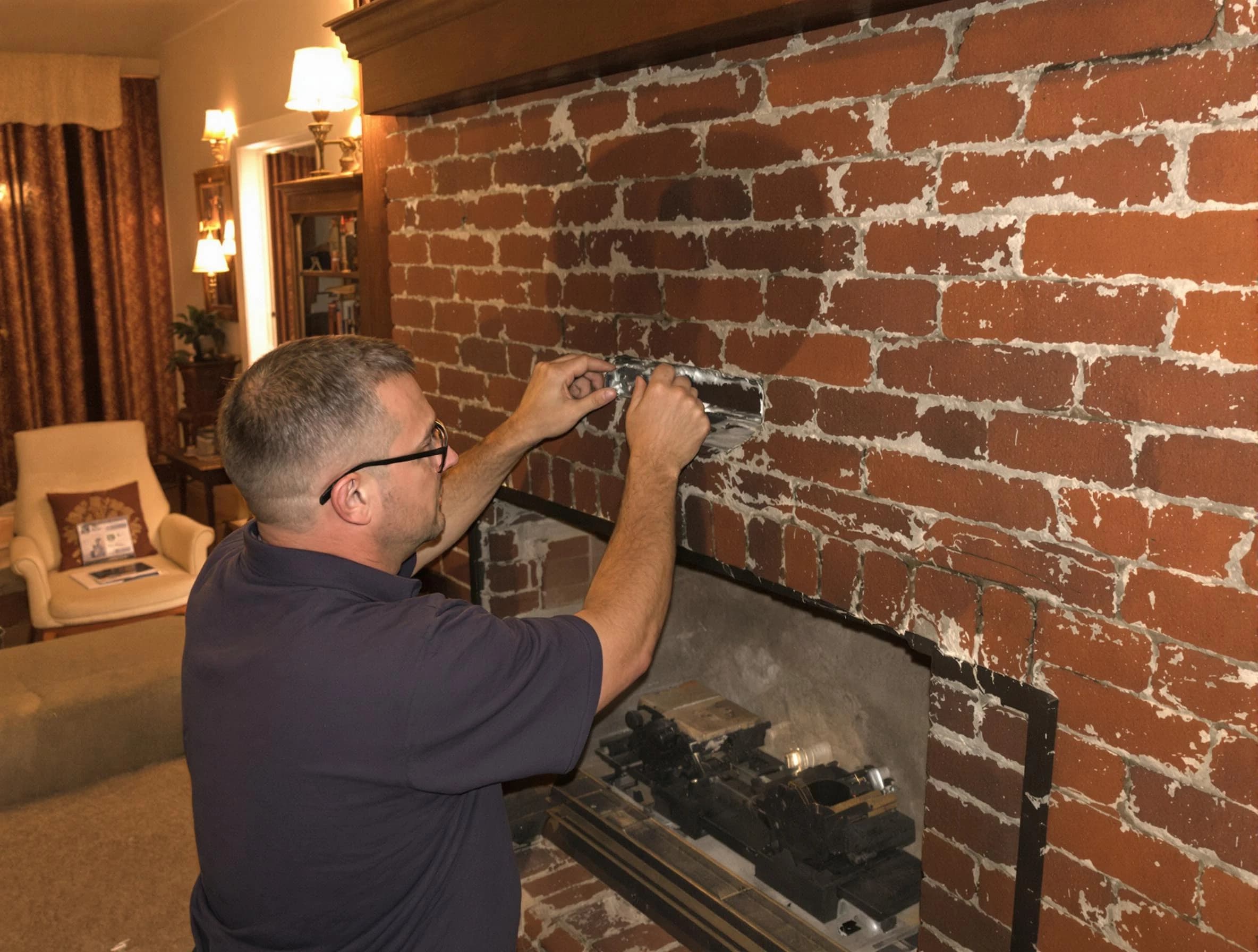 Mountain Green Chimney Sweep expert fixing a fireplace in Mountain Green, UT