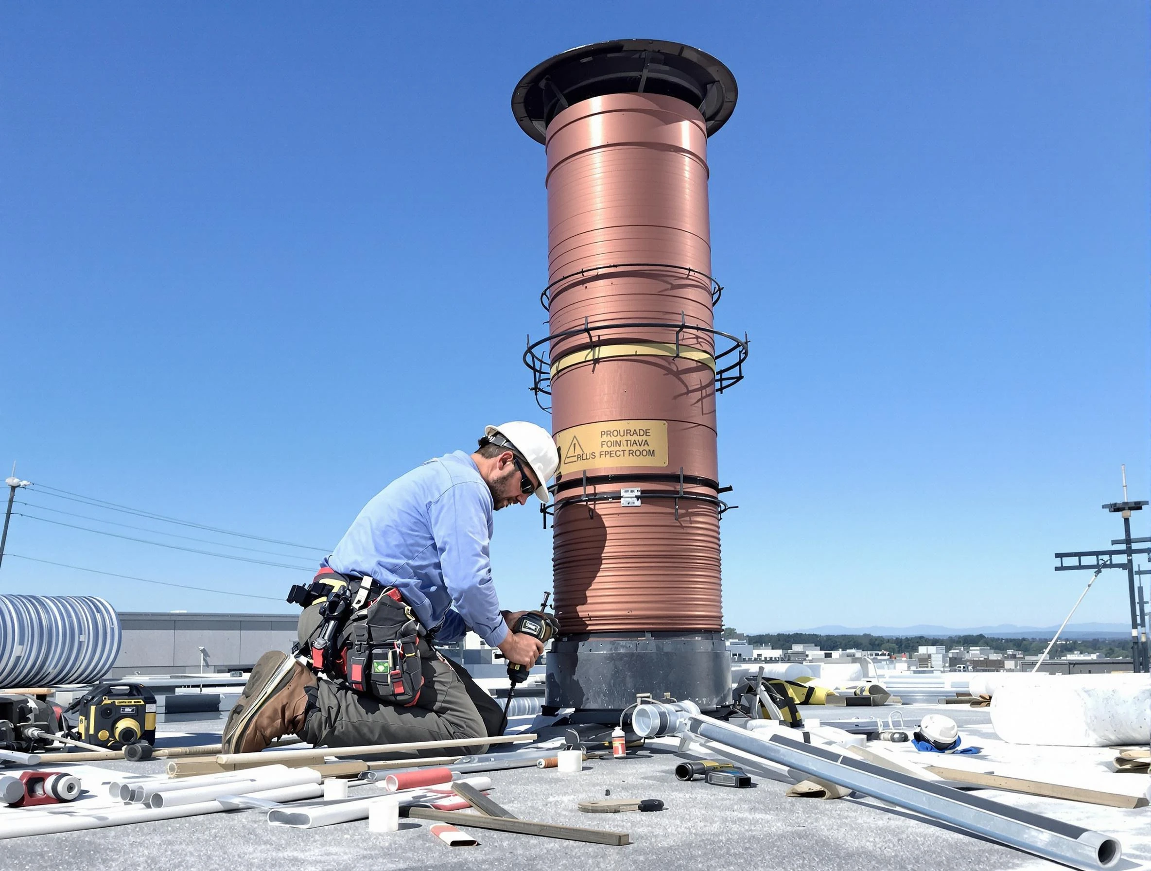 Installed chimney liner by Mountain Green Chimney Sweep in Mountain Green, UT