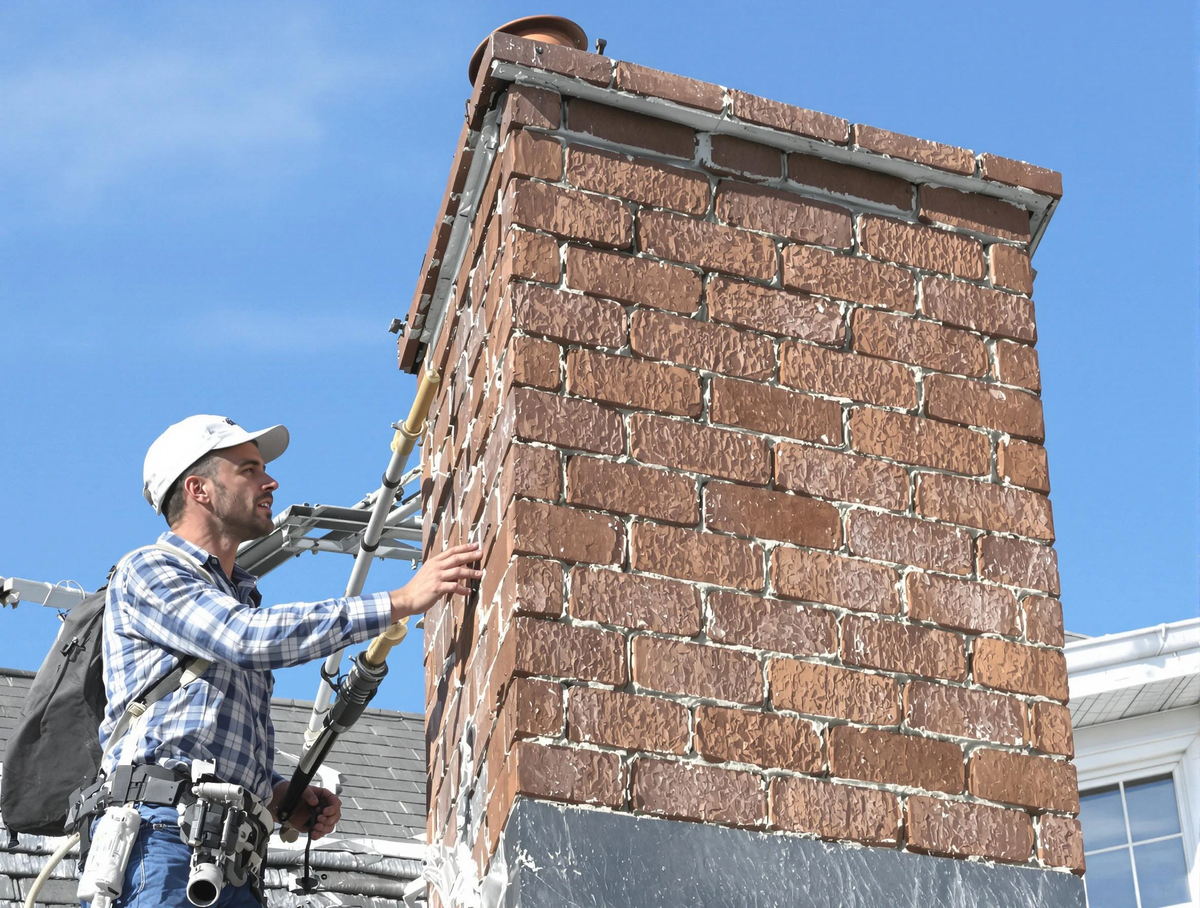 Brickwork for a chimney rebuild by Mountain Green Chimney Sweep in Mountain Green, UT