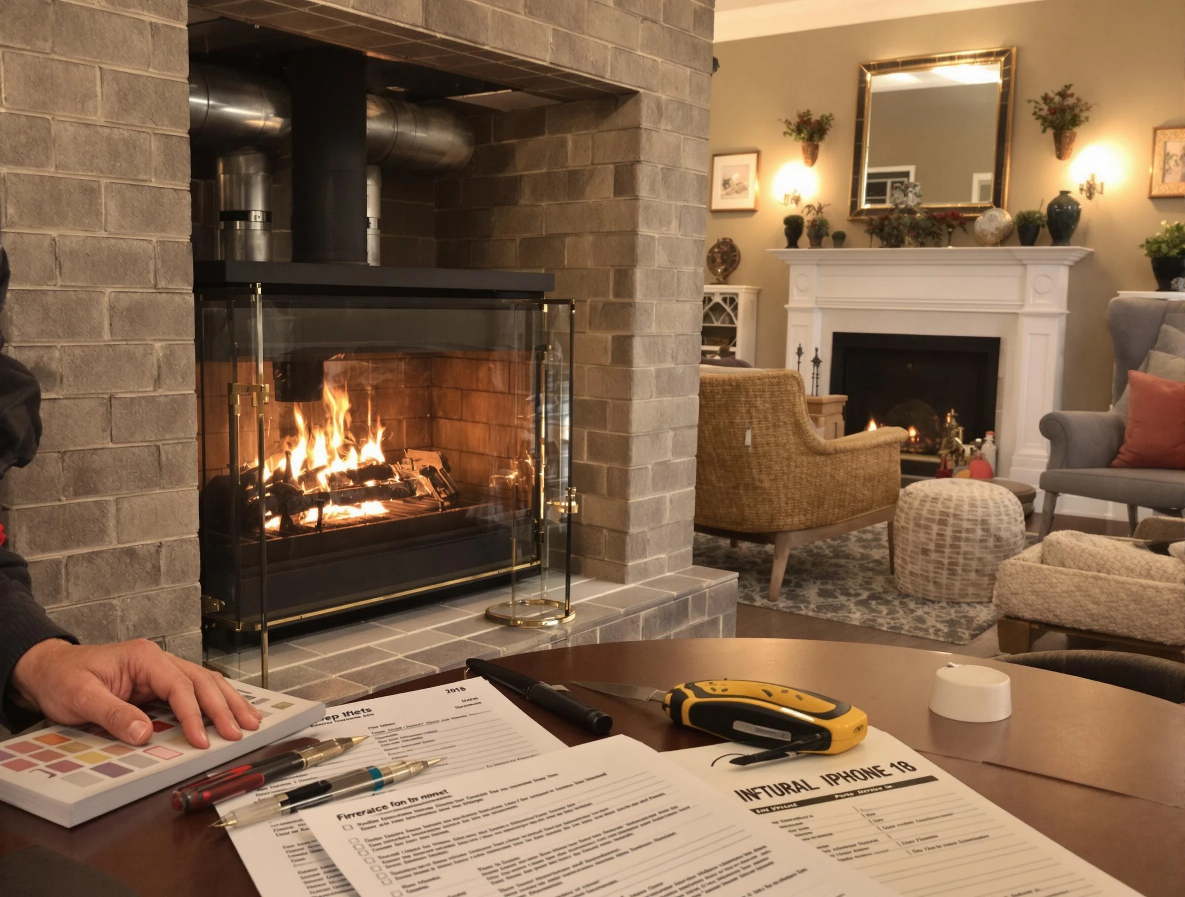 Mountain Green Chimney Sweep verifying fireplace safety measures in Mountain Green, UT