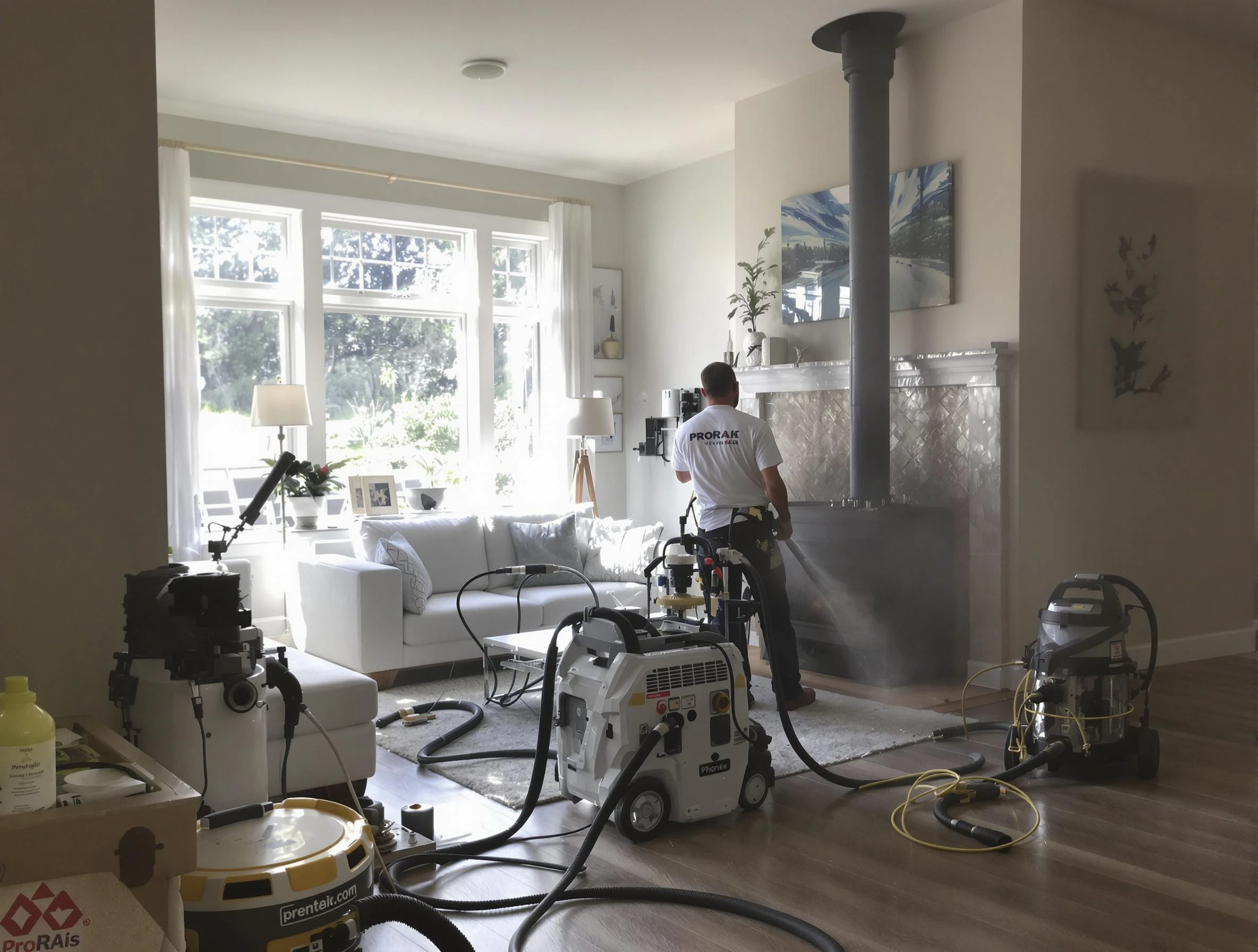 Soot removal service by Mountain Green Chimney Sweep for a fireplace in Mountain Green, UT